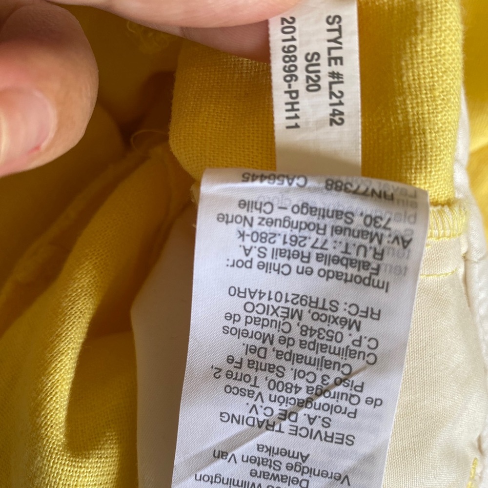 J.Crew Womens Yellow Scallop Linen Shorts Size 2 (8-10 ) NWOT Free Postage 🌻🌻 - Picture 6 of 6